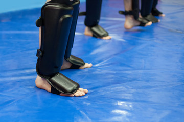Obraz premium protective leg gear for mixed martial arts
