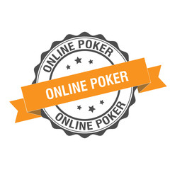 Fototapeta premium Online poker stamp illustration