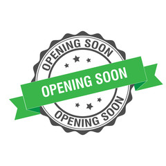 Opening soon  stamp illustration