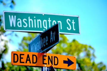Fototapeta premium Washington Street Dead End