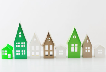 paper house on white background