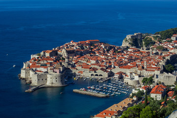 Croatia, Dubrovnik old town from the height of the bird's flight