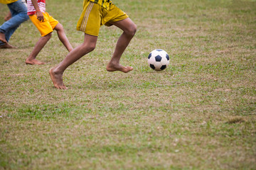 Obraz premium Kids are playing soccer