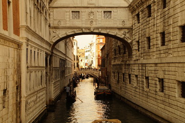 Plakat Die Seufzerbrücke in Venedig / Italien