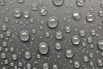 water drops on black background. Macro.