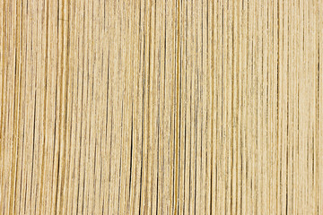 close-up of the book edge of a very thick book with yellowed pages