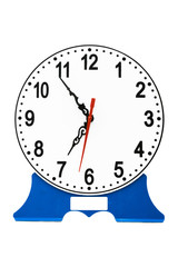 Baby clock toy isolated on white background