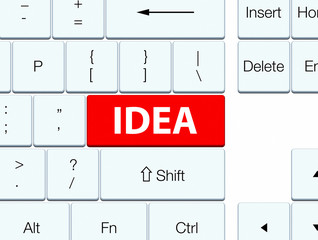Idea red keyboard button