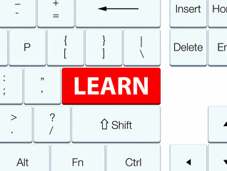 Learn red keyboard button