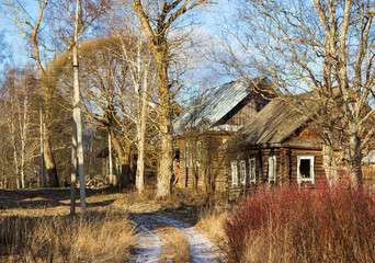 Russian village Paltsevo