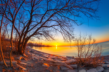 Sunrise at Humber Bay Park, Toronto, Ontario, Canada