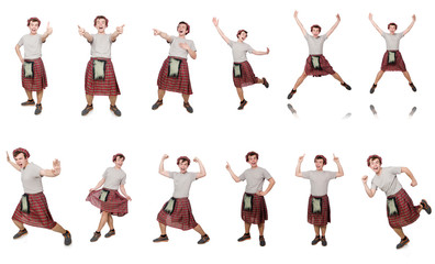Funny scotsman isolated on white