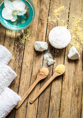 Spa still life with bowl and Orchid