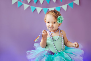 first birthday Portraits with smash cake