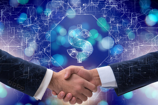 Handshake concept  - business metaphor illustration