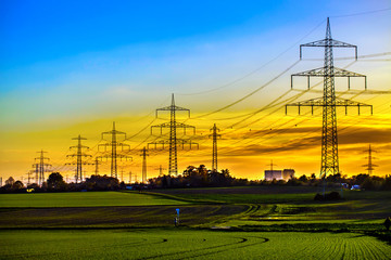 High Voltage Power Post Electric Poles