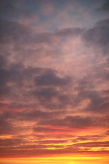 Fototapeta premium Bright colorful pink northern dawn in morning