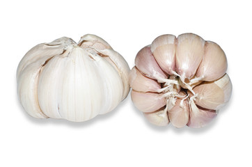 garlic isolated on the white background