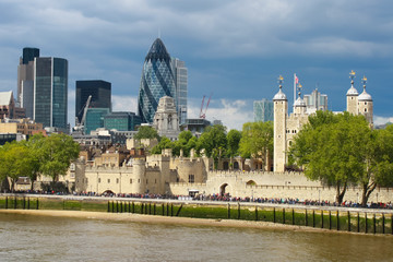 the view on the left bank of the thames