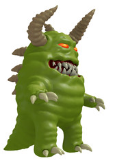 Cartoon monster 3D illustration