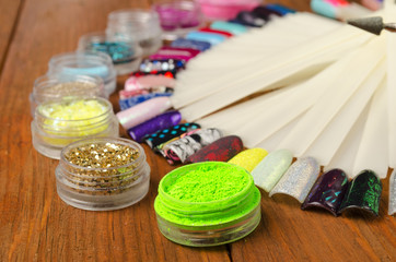 Manicure equipment in the salon