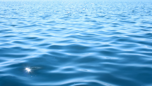 Bright Blue Seawater Surface