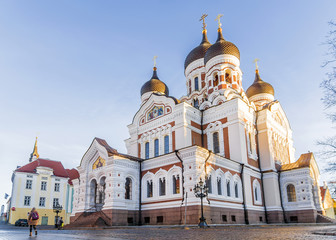 Fototapeta na wymiar Cathedral of Alexander Nevsky in Tallinn. Estonia
