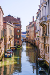 Fototapeta na wymiar Channels in Venice, Italy