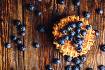 Belgian Waffle with Blueberry.