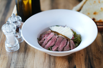 Beef tostada salad.