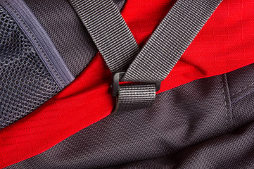 fittings and zips in the backpack
