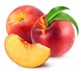 peach fruits isolated
