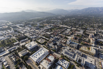 Obraz premium Aerial view of Pasadena in Los Angeles County, California.