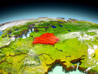 Belarus on model of Earth