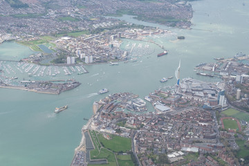 Aerial View of Portsmouth Harbour