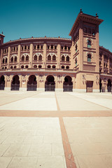 Fototapeta na wymiar Madrid. Famous bullfighting arena in Madrid. Touristic attraction in Spain.
