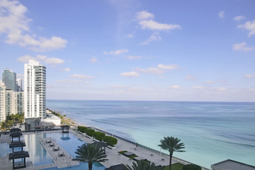 Fototapeta premium Ocean view on a sunny day in Miami