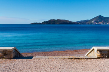 Fototapeta premium Sea view to Budva from Kamenovo village.