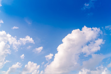 Blue sky with clouds .