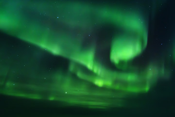 Northern lights. Aurora borealis nature landscape at night