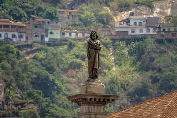 Tiradentes Statue in Tiradentes Square - Ouro Preto, Minas Gerais, Brazil