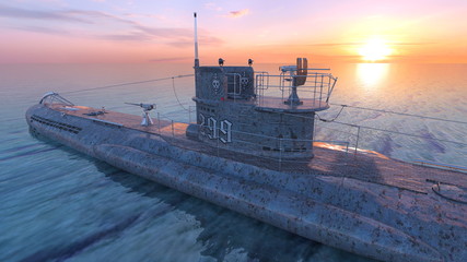 Fototapeta premium 潜水艦