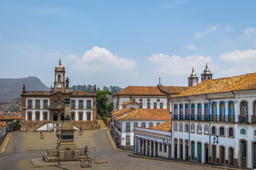 Fototapeta na wymiar Tiradentes Square - Ouro Preto, Minas Gerais, Brazil