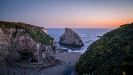 Shark Fin Cove Sunset