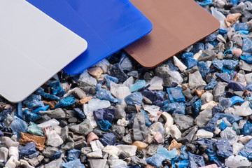 Kunststoff Mahlgut mit Farbmuster