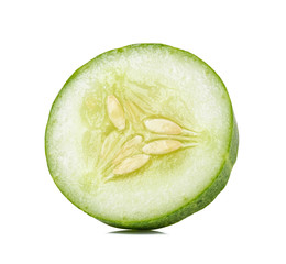 Slice Cucumber isolated on the white background