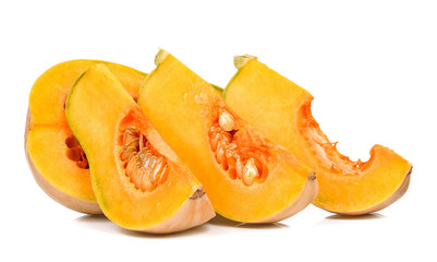 Slice butternut isolated on the white background