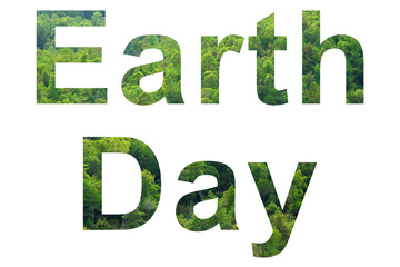 Green Earth Day Words Concept