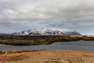 Snaefellsjokull National Park on the Snaefellsnes peninsula in Iceland