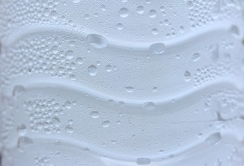 Drinking water on bottle